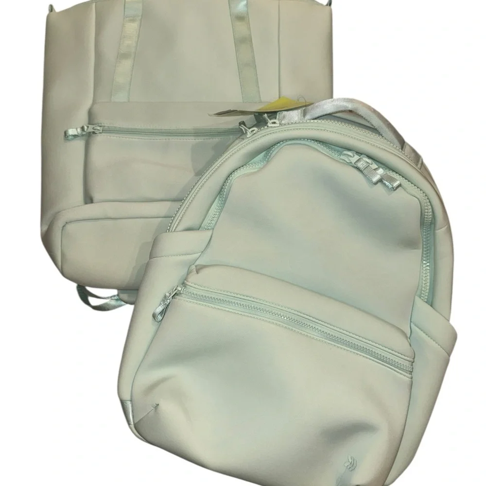 Stylish mint green Backpack and Tote Set